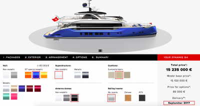 Dynamiq yachts cutomization