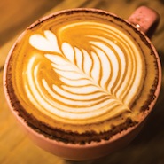 Latte art at Lickety Split 