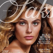 Cover of Saks' fall 2015 beauty catalog 