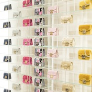Handbag display at Furla's Fifth Avenue flagship 