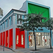 Fendi's storefront in Miami's Design District 