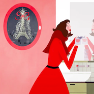 Still from Lancome's holiday countdown