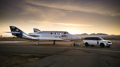 Virgin Galactic VSS Unity with Range Rover Autobiography