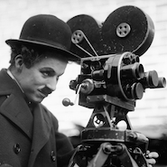 Charlie Chaplin in a photograph from Yves Debraine