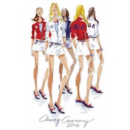 Closing ceremony uniforms by Ralph Lauren for women on Team U.S.A 