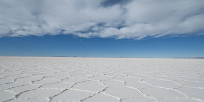 Polygonal patterns on salt flats, Salar de Uyuni,Potosi area,Bolivia,South America; Shutterstock ID 109982909; PO: Ref: Chile and Bolivia Project; Client: Bentley Motors Ltd