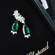 Chopard earrings with Gemfields emeralds 