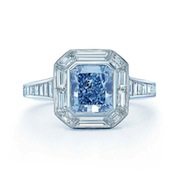 Fancy intense blue diamond ring by Tiffany & Co. 
