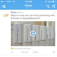 Dove's Promoted Tweet