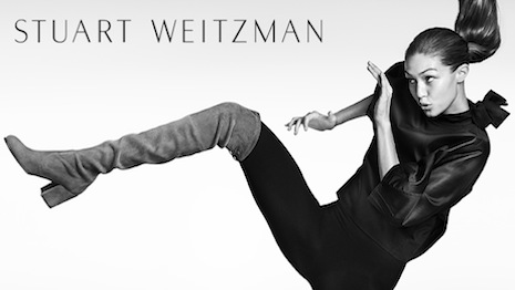 Gigi Hadid for Stuart Weitzman, fall 2016 