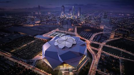 Rendering of Mercedes-Benz Stadium in Atlanta