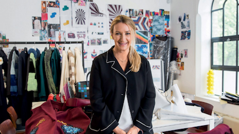 Anya Hindmarch at her studio, image courtesy of Sotheby's 