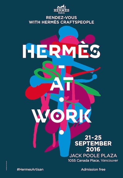 "Hermès at Work" in Vancouver September 21-25, 2016. (CNW Group/Hermes Canada inc.)