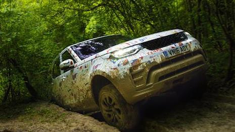 Land Rover Discovery with its children-created livery