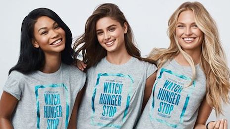 Models Chanel Iman, Taylor Hill and Romee Strijd for Watch Hunger Stop
