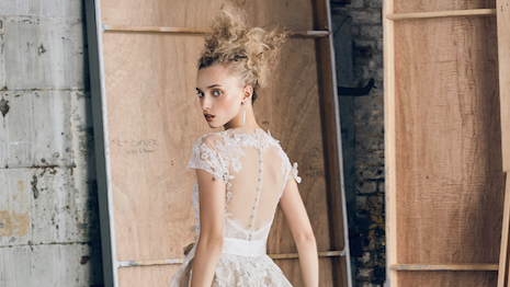 Monique Lhuillier one-off bridal gown, available on Moda Operandi 