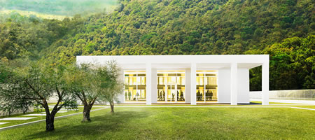 Render of Tod's Arquata del Tronto manufacturing plant 