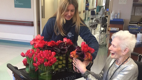 Repeat Roses delivers flowers to elderly