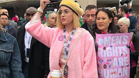 Katy Perry in Moschino at the Women's March