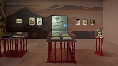 The 'A Magazine Curated By' art exhibit in Beijing featured favorites of Gucci creative director Alessandro Michele. This room showcased a "Cabinet of Curiosities," featuring several high jewelry themed art pieces. (Courtesy Photo)