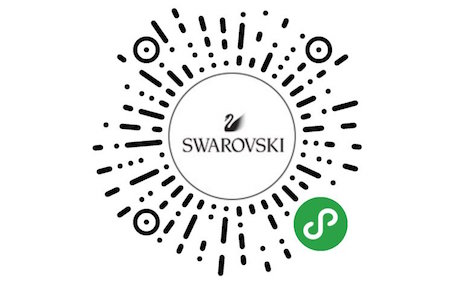 Scan the QR code with WeChat to access Swarovski's mini program