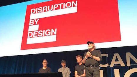 Panelists discussing issues on the Disruption by Design panel at the Cannes Lions 2017's 64th International Festival of Creativity in Cannes, France
