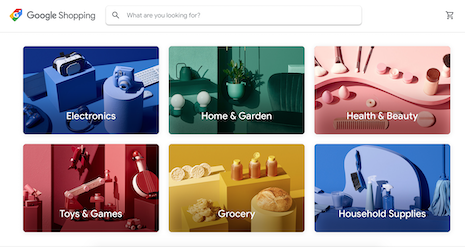 Google Shopping Homepage