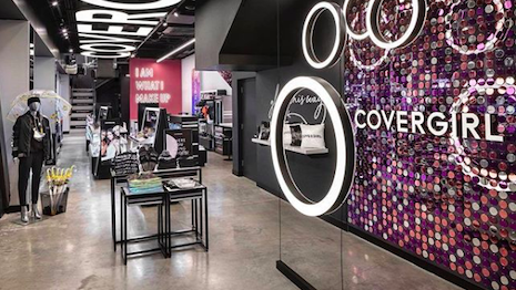 CoverGirl's store in New York's Times Square has augmented reality glam stations that allow shoppers to try on looks and share them digitally. Image credit: CoverGirl