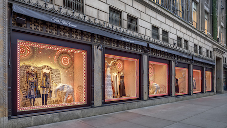 Dior Cruise 2020 collection in Saks Fifth Avenue windows in New York. Photo credit: Francis Dzikowski. Image credit: Saks Fifth Avenue