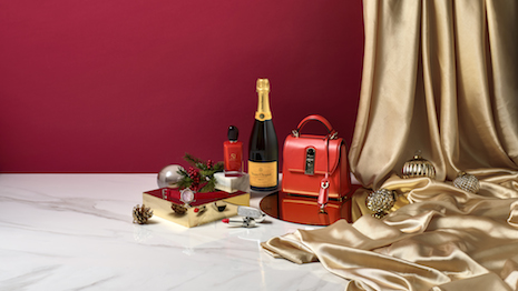 The Red Gold product combo at DFS and T Galleria stores for the Give Joy holiday campaign. Image courtesy of DFS