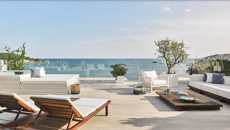 Nobu Hotel Ibiza Bay, a member of the Small Luxury Hotels of the World. Image credit: Nobu Hotel Ibiza Bay