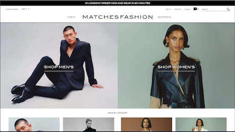 Matchesfashion stocks more than 450 designers and ships to 176 countries. Image credit: Matchesfashion