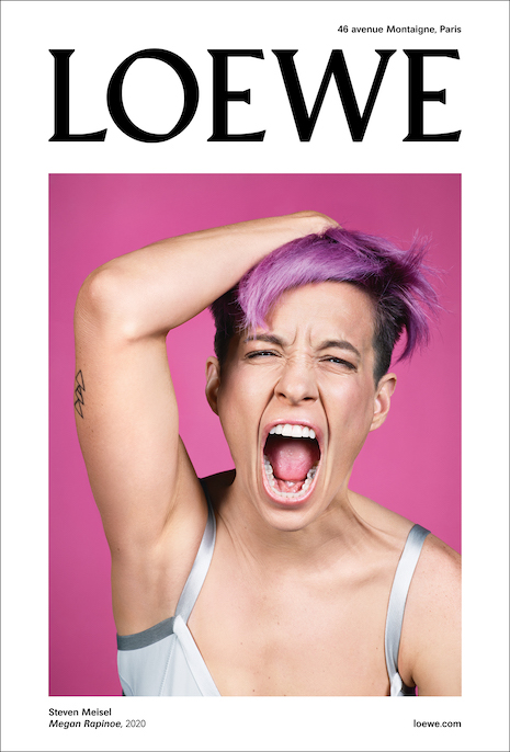 Soccer star Megan Rapinoe stars in Loewe's upcoming 2020-2021 Autumn Winter campaign. Image courtesy of Loewe.