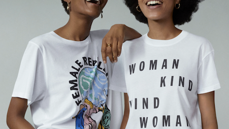 Net-A-Porter celebrates International Women's Day with exclusive t-shirt collection. Image courtesy of Net-A-Porter.