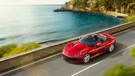 The Ferrari Portofino convertible sports car. Image credit: Ferrari