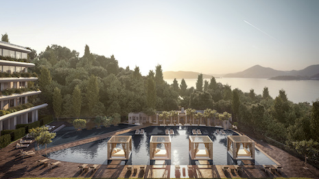 Janu Montenegro Pool with Cabanas will open in 2022. Image courtesy of Aman Resorts International