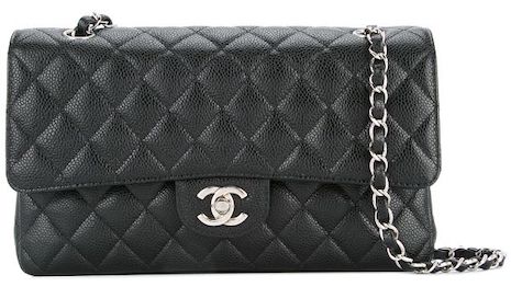 Chanel’s classic double-flap bag (pre-owned) saw a 75 percent increase in searches over the quarter, closing the hottest women’s products list in 10th place, according to the Lyst Index's hottest brands for the first quarter. Image credit: Chanel, Lyst