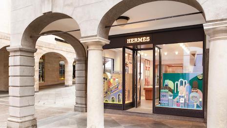 Hermès' recently reopened its store in the Swiss-Italian town of Lugano. Switzerland now is under lockdown as part of COVID-19 prevention measures. Image credit: Hermès