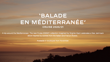 Chanel's new Cruise campaign "Balade en Mediterranee". Image credit: Chanel