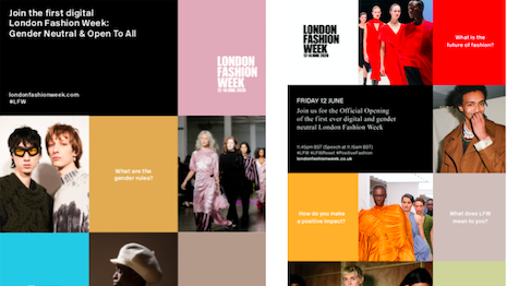 London Fashion Week debuted its first all-digital, gender-neutral event. Image courtesy of Wednesday Agency