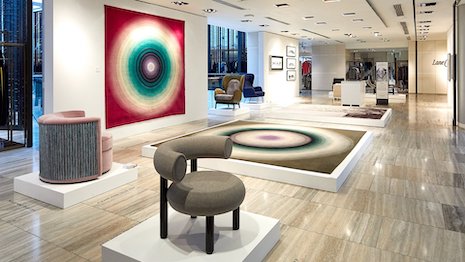 Artist Victor Wong has collaborated with Samsung to launch an exclusive Victor Wong x A.I. Gemini piece of digital art for Lane Crawford customers when they purchase the latest Samsung The Frame 2020 Lifestyle TV. Seen: interiors of Lane Crawford. Image credit: Lane Bryant