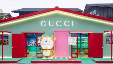 Much has been made of the post-pandemic shift to ecommerce. But some retail executives believe offline sales will slowly start to surge again. Image courtesy of Gucci