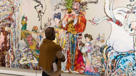 The role of art is to be the ultimate luxury good: one of a kind, timeless, cosmopolitan, not functional, and appreciating in value. Image credit: Takashi Murakami art piece/Shutterstock