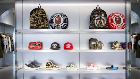 Demand for imported luxury goods remained strong in 2020, despite the pandemic. But what do Chinese buyers want the most from abroad? Image credit: BAPE's Weibo