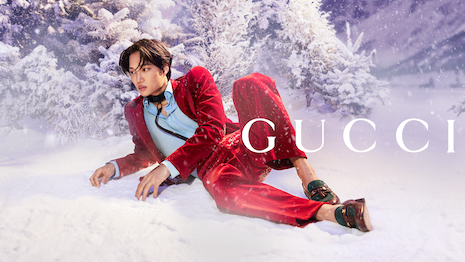 K-pop star Kai stars in the newest Aria campaign. Image courtesy of Gucci