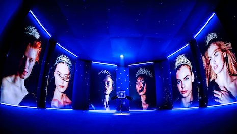 The LVMH-owned jewelry Maison Chaumet mounted the “Tiara Dream” exhibition, running from Nov. 4 to 30 in Sanlitun, Beijing. Image courtesy of Chaumet