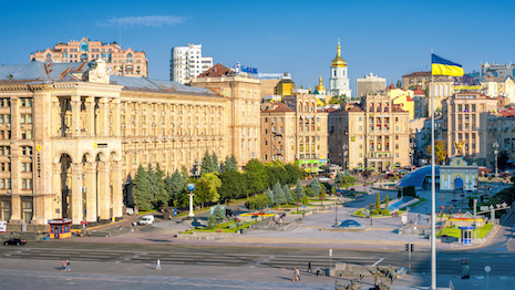 Maidan Nezalezhnosti (Independence Square) in the historical city center of Kyiv on Khreshchatyk Street is the traditional place for political events in Ukraine. Image credit: Getty Images