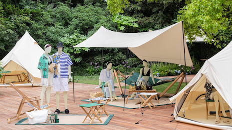 Two years have passed since 2020’s “Year of Camping” but tents and glamping are still trending. Is it too late for brands to tap the momentum? Image credit: Prada