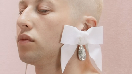 Burberry AW22 Model Pictured with Earring
