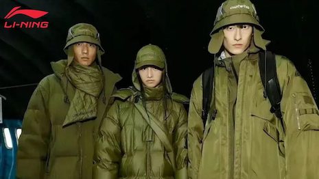 Li-Ning shares plummeted 13 percent after consumers pointed out that looks from its latest collection resemble the uniforms of Japanese WWII soldiers. Image credit: Li-Ning
